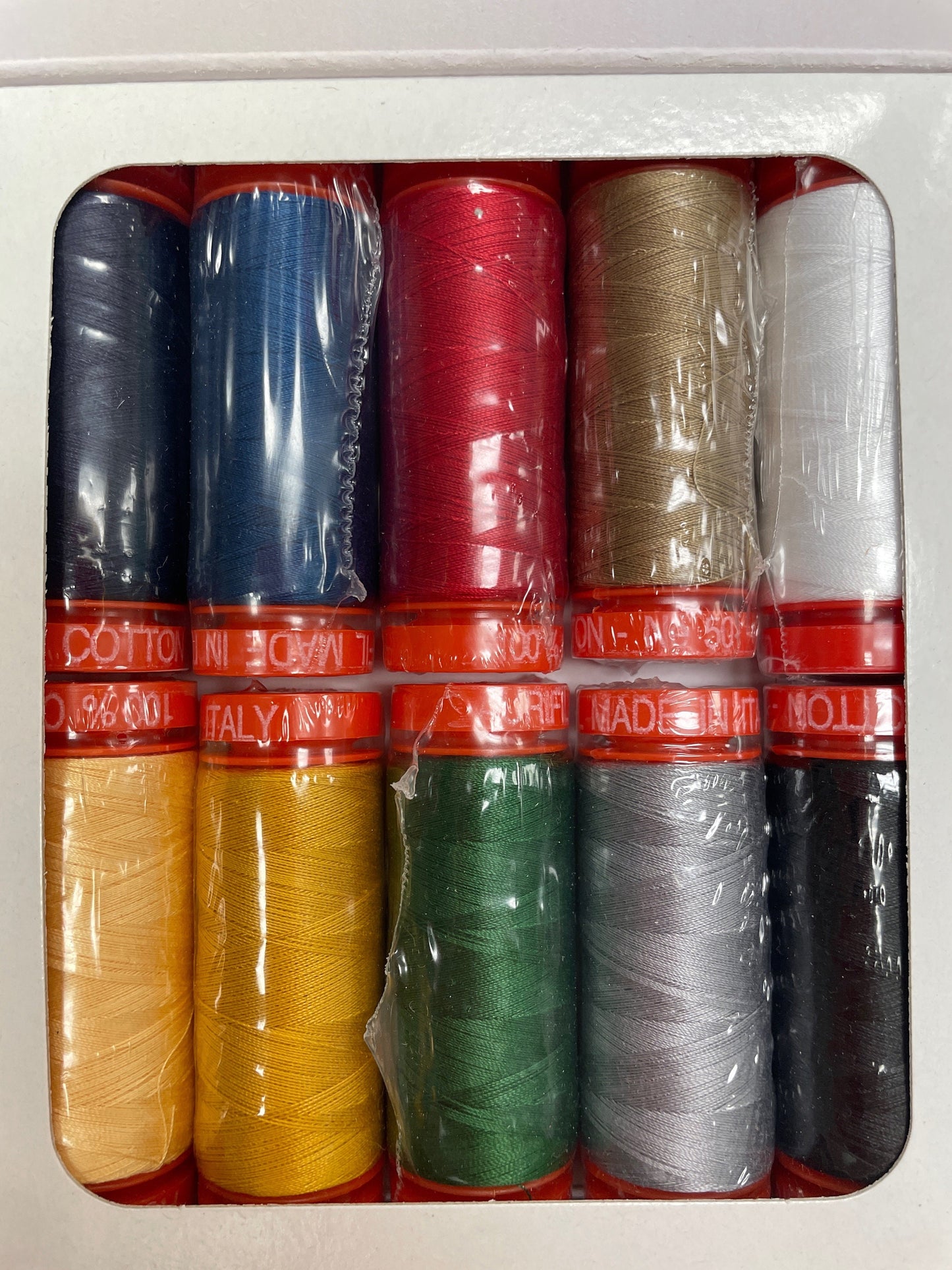Aurifil 50 wt Kimberbell Red White and Bloom 10 spools Thread 100% cotton - FREE shipping