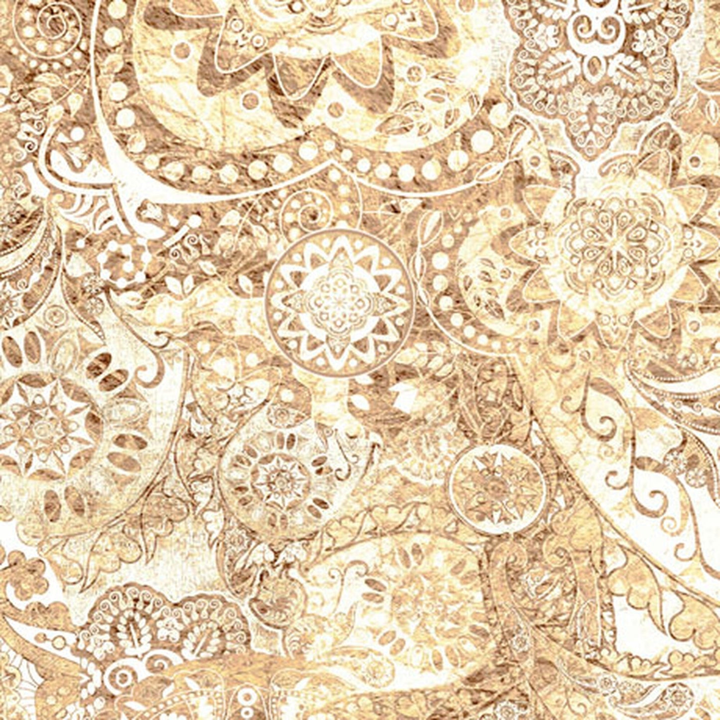 Bomian Rhapsody - Cream Ombre QT Fabric - 26956 - E - Priced by the 1/2 Yard