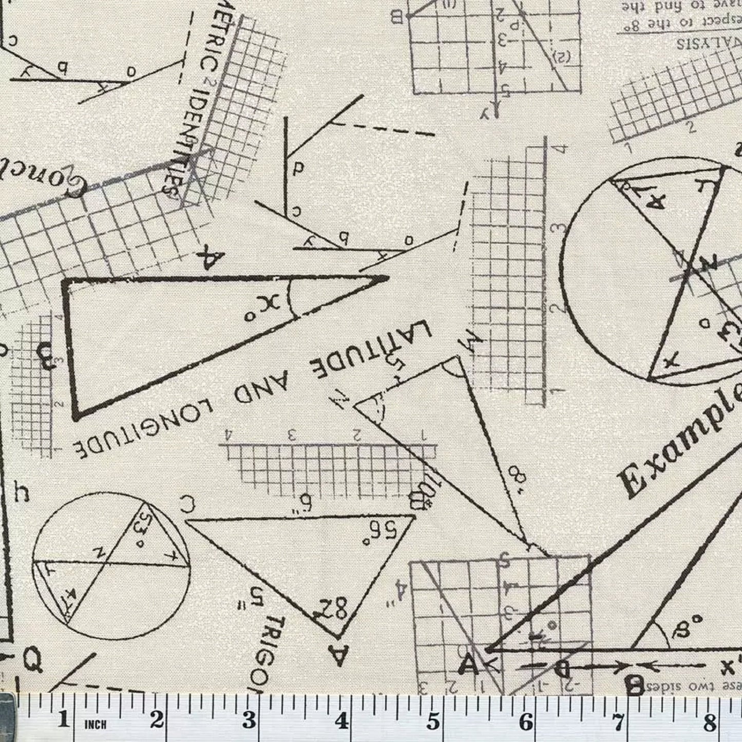 Zen 'Chic’ Modern Background Paper- Latitude & Longitude 1583-15 for Moda Fabric