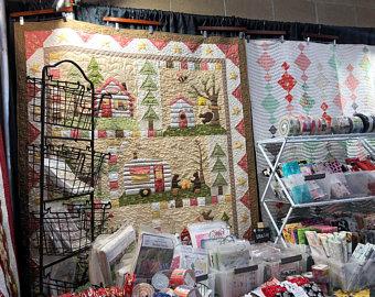 The Quilt Company Sew Merry Fabric Accessory Pack Signs printed on fabric for Sew Merry Quilt 2019