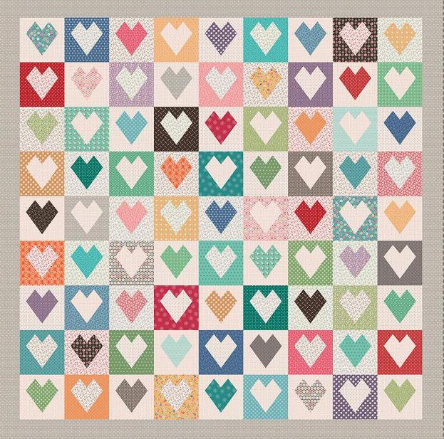 Lori Holt 10" Heart Iron-On Quilt Paper - 7" finished - 42 sheets