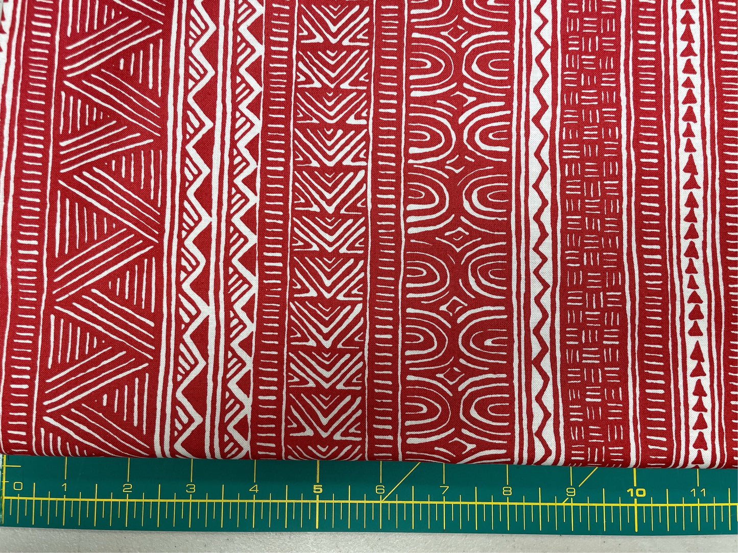 Breezeway - Maywood Studio Fabric - Red and Cream Geometric - by the half yard