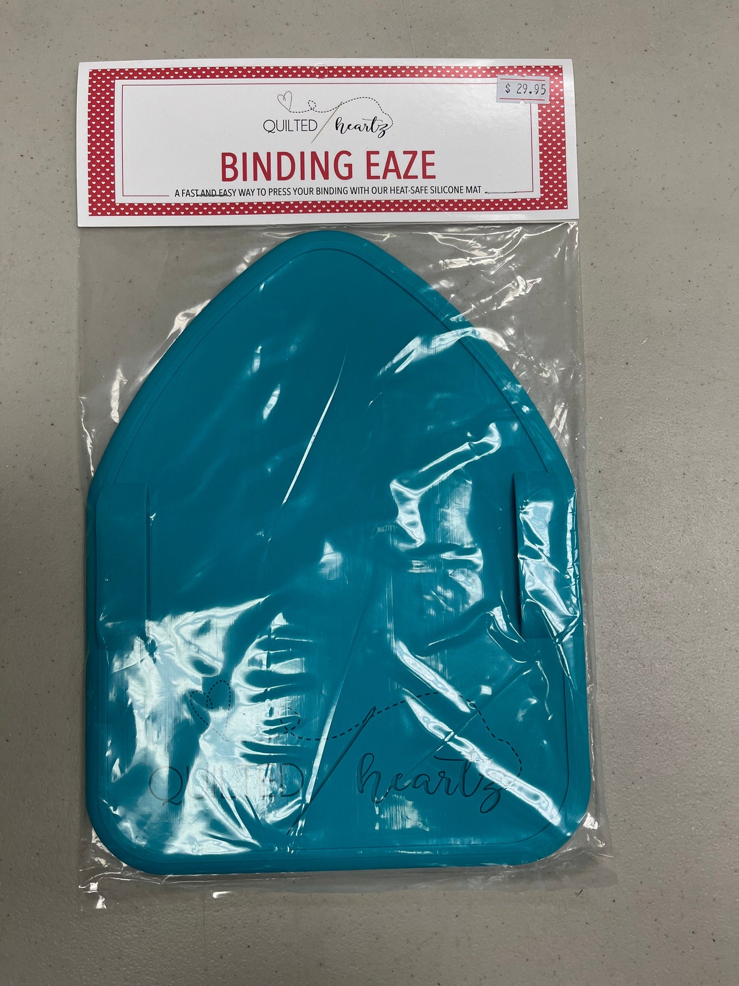 Binding Eaze - Quilted Heartz -turquoise- Ironing and Binding Pad - FREE Shipping