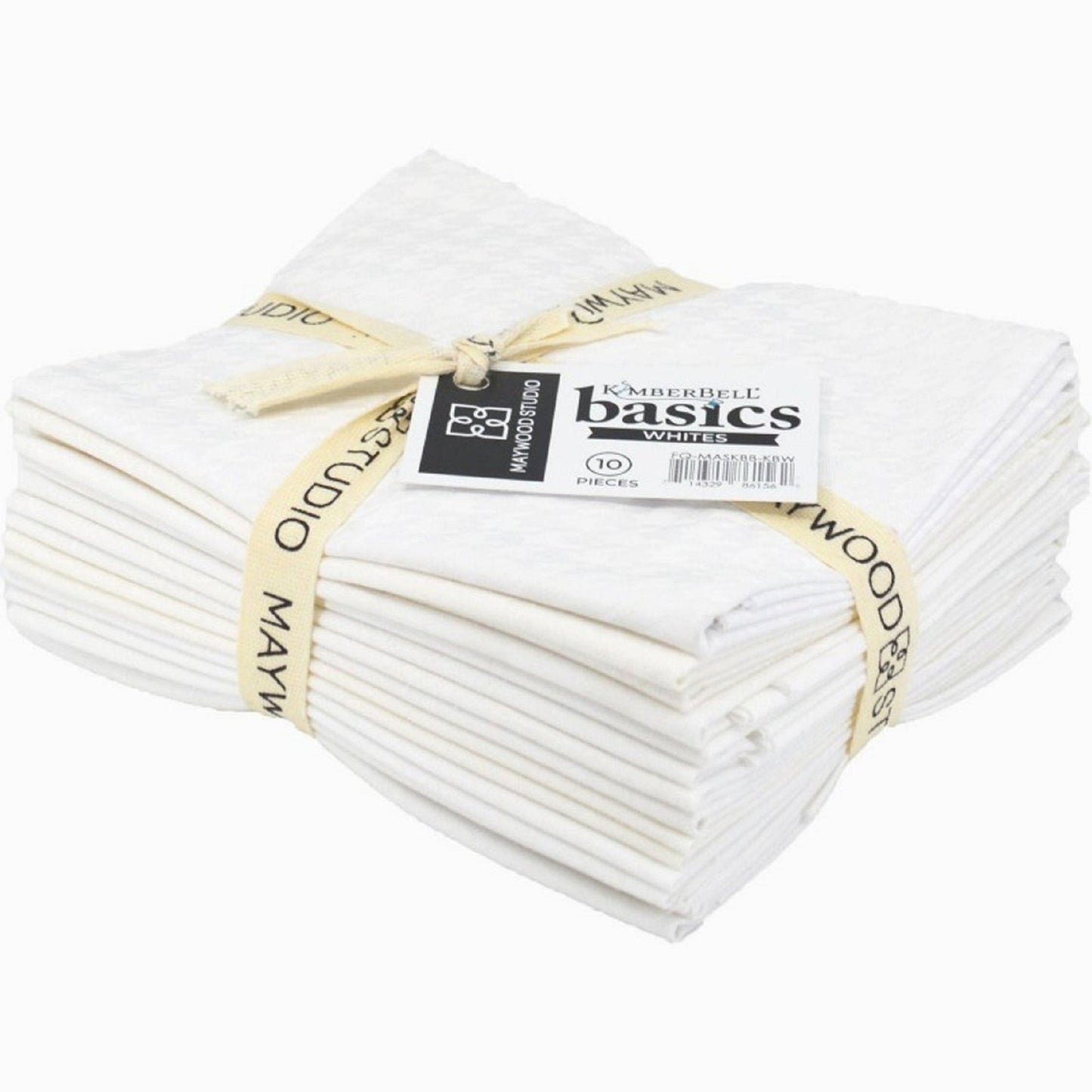 FQ Bundle (10) Fat Quarters Kimberbell and Maywood Studios - Collection Bundle 18 x 22" - White on White