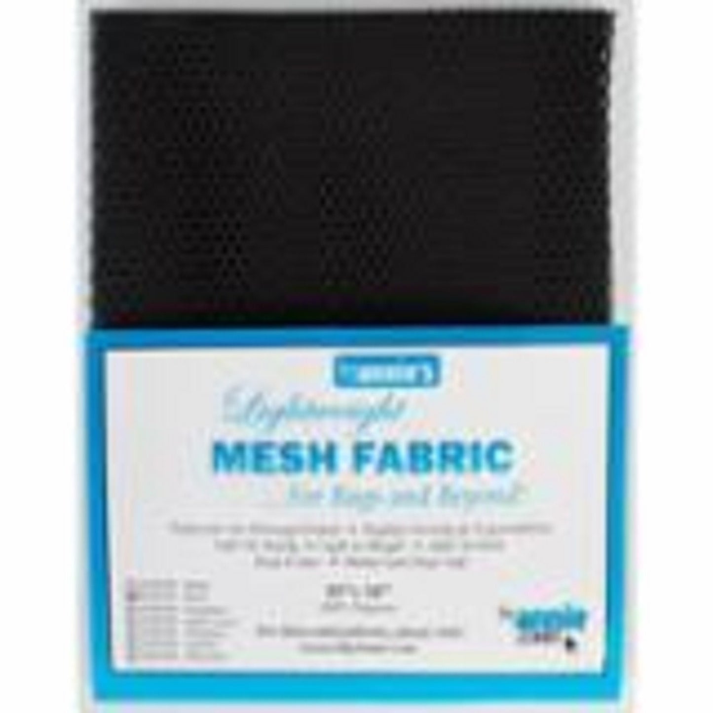 By Annie Polyester Mesh Fabric for Beach Tote Bags 18x54" Cut - Black