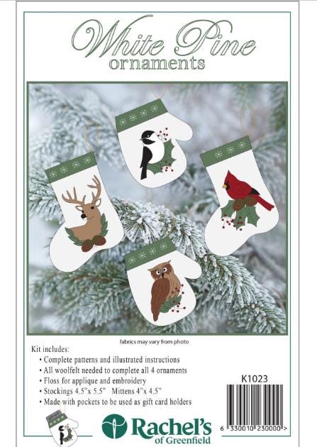White Pine Ornaments - Wool Felt Kit - Rachel’s of Greenfield