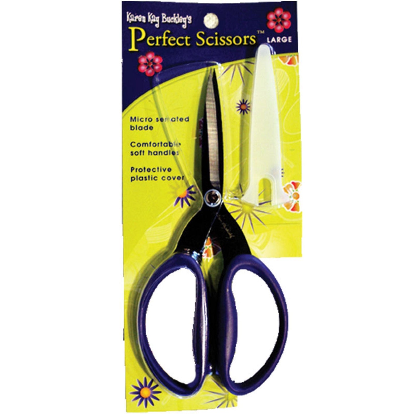 Karen Kay Buckley Scissors KKB001 Perfect 7 Half Purple Left or Right Handed Serrated Edge Never need sharpening