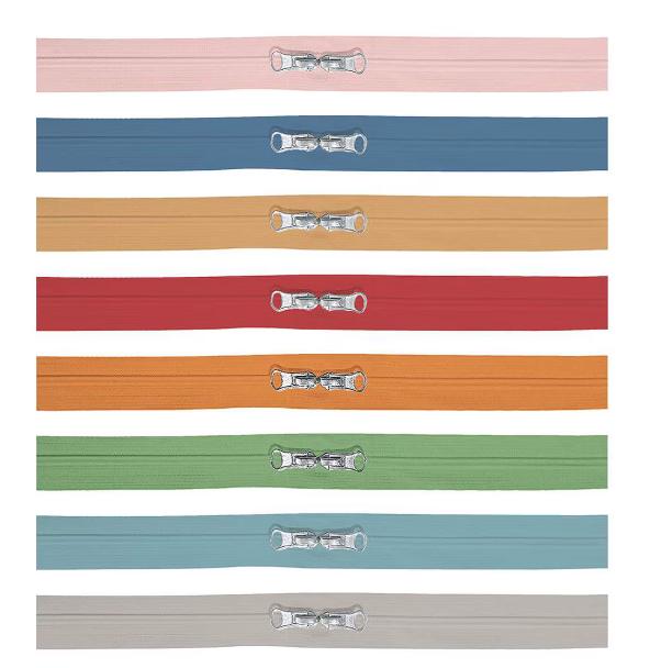 Lori Holt Calico 16” Zippers 2 Assorted colors