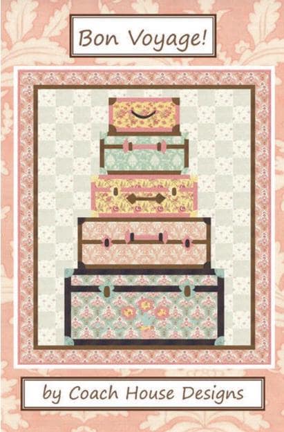 Bon Voyage Coach House Suitcases Lap Quilt Pattern