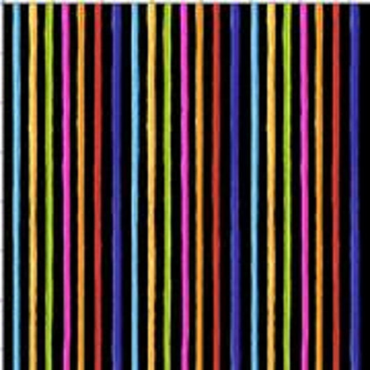 Loralie Vertical Happy Stripe Rainbow Stripes on Black Background Cotton Fabric - Priced By the 1/2 Yard - Cut in 1 piece