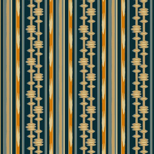 Rising Sun Medallion - P&B Fabrics - The Rocky Mountain Quilt Museum - Southwest Stripe - #26544 - By the 1/2 yard