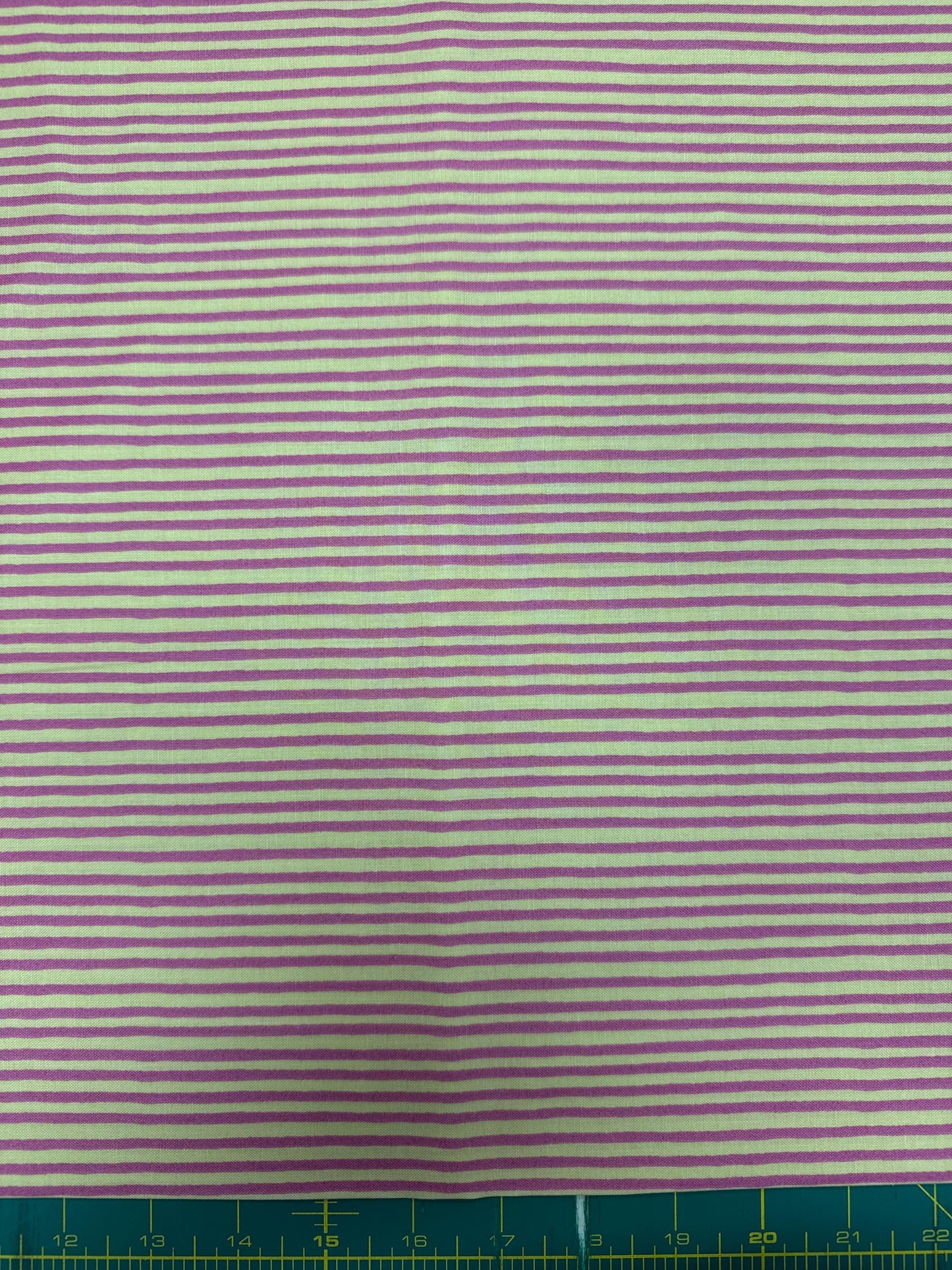 Loralie Party Stripe Rose and Yellow - Priced by the 1/2 yard - cut continuously 692307