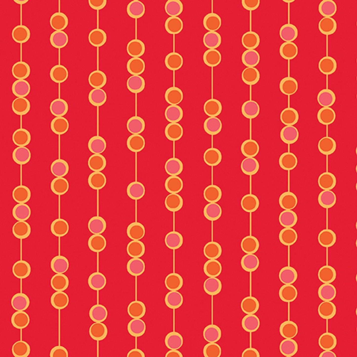 Free Motion Fantasy On a String Red Amanda Murphy Contempo Fabric Benartex    Priced By the Half Yard