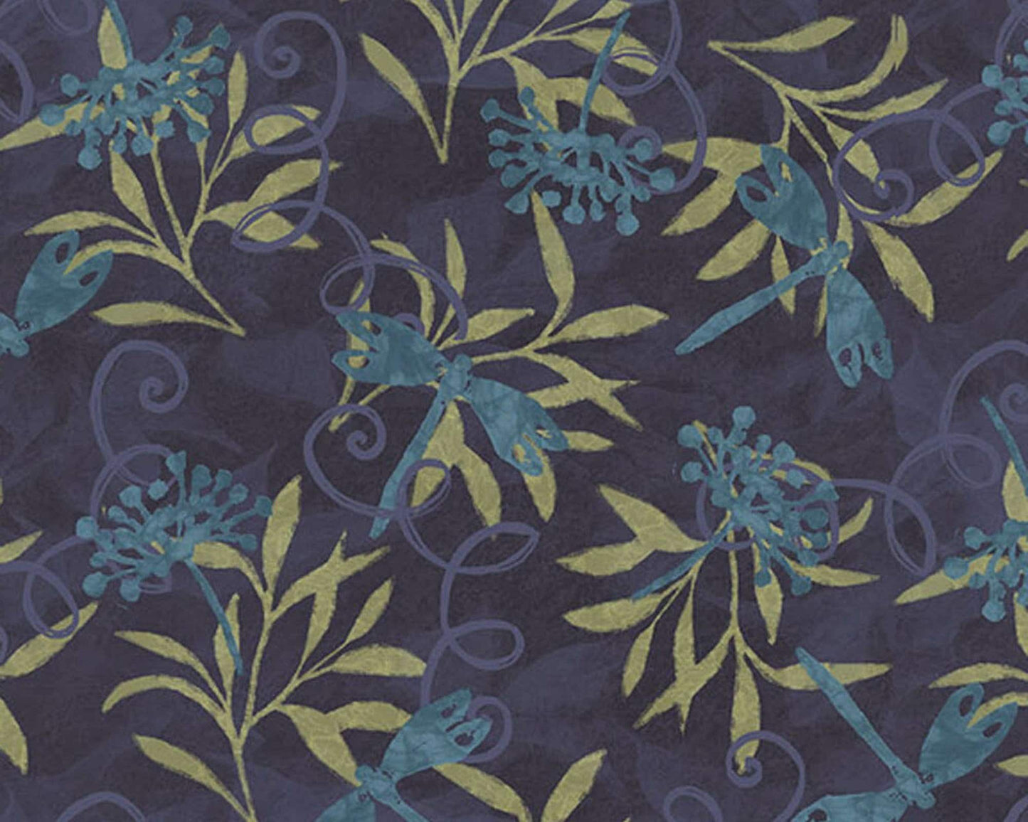 Jasmine Dragonfly   Springs Creative   Purple/ Blue Sage   CP56186   Priced by the Half yard