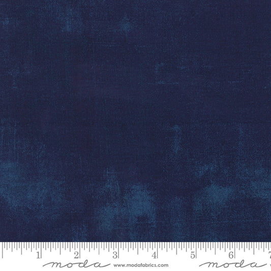 Moda GRUNGE Navy Blue 30150-225 Basic Grey Cotton Fabric - Priced by the 1/2 Yard - Cut from Bolt