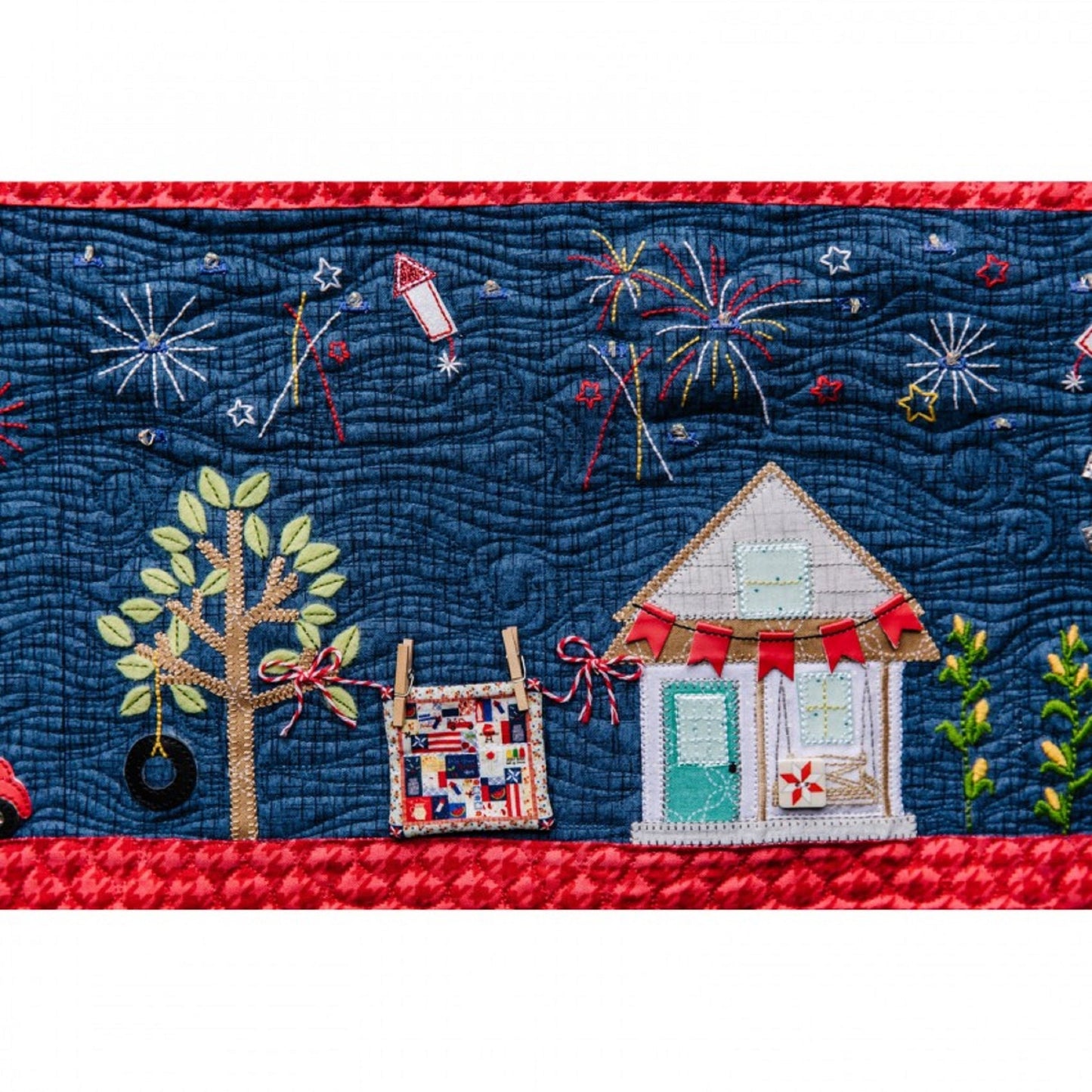 KID 197  Pattern Main Street Celebration Bench Pillow   Kimberbell   Quilts   Wall Hangings, Banners