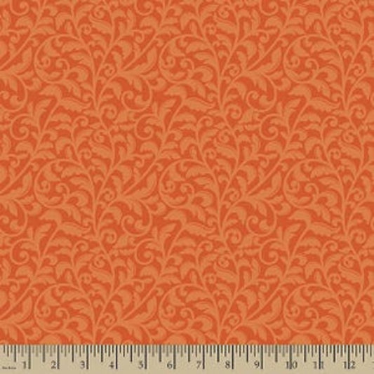 Orange Foliage - Tiger Lily - Anna's Garden Patrick Lose - Cotton Fabric - Priced by the 1/2 Yard
