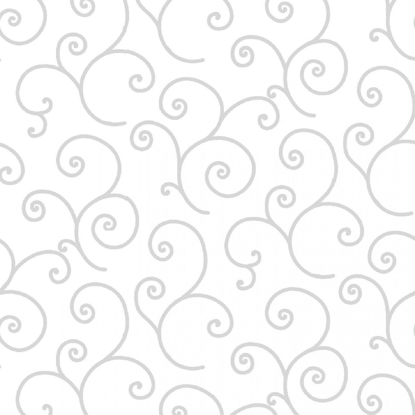 Kimberbell- Basic White - Maywood Studio - Swirl - By The Yard - 8243-WW -