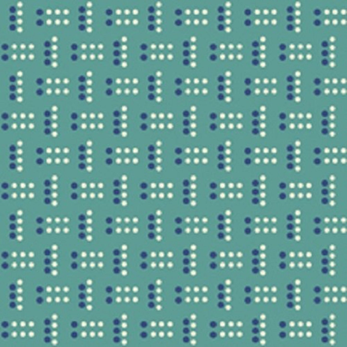 Harlow - Antiquities - 1930's Print - Navy White Dots on Aqua - 26514-Q - Priced by the 1/2 yard