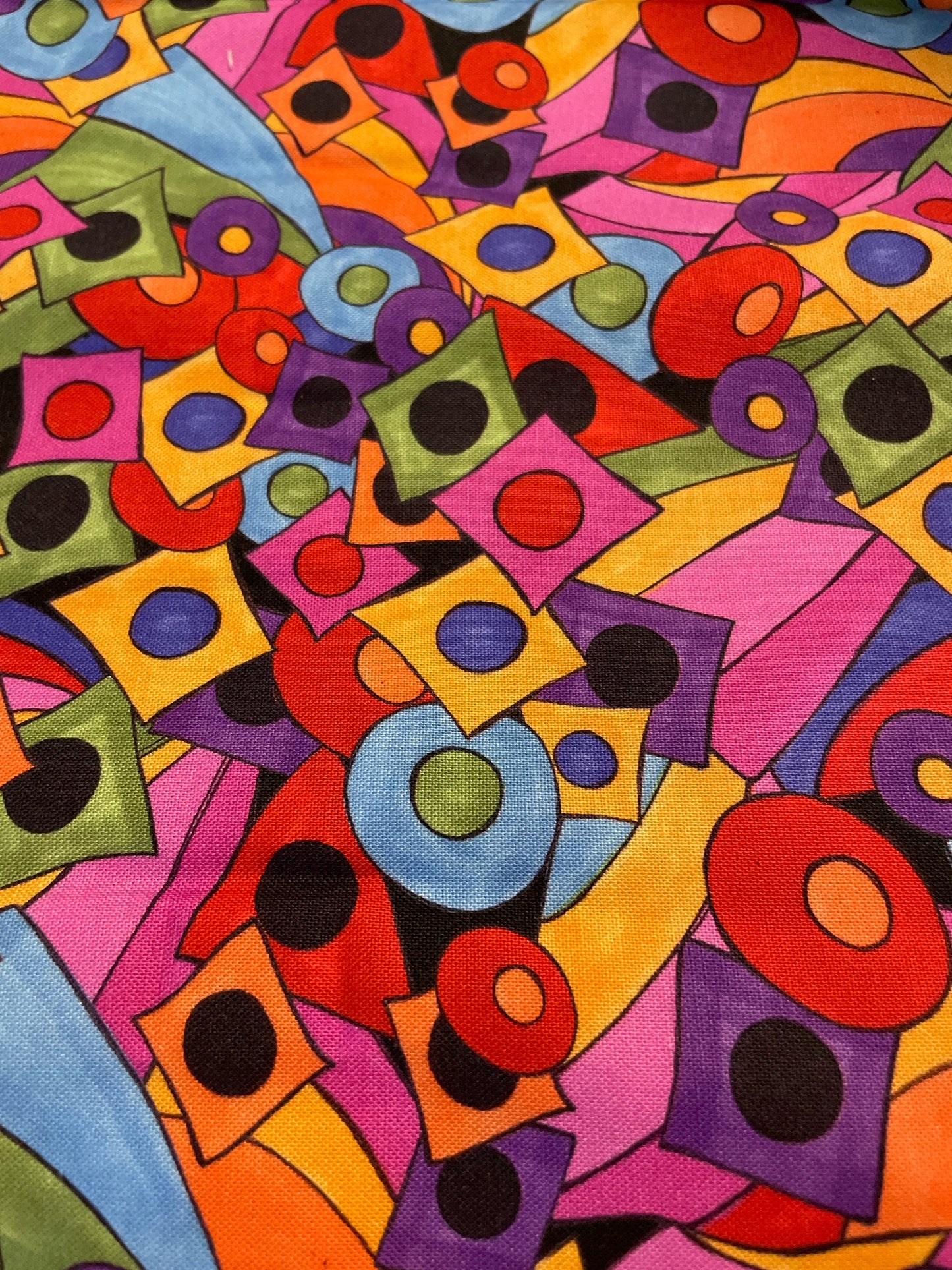 Loralie Helter Skelter Bright Pink Purple Red  Modern    Fabric by Loralie Harris   Priced by the Half Yard