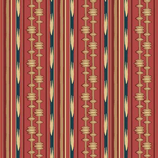 Rising Sun Medallion   P&B Fabrics   The Rocky Mountain Quilt Museum   Stripe   Aqua Burgundy   Priced By the Half yard