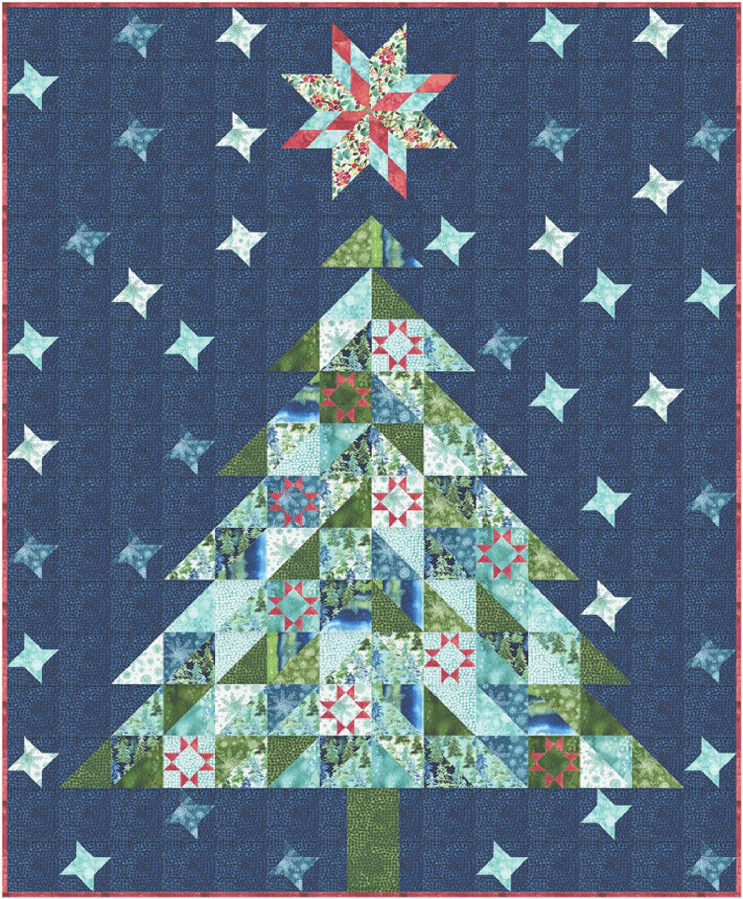 Flurries & Pines  Starflower Christmas  Create Joy  73 Halfx 89 1/4"