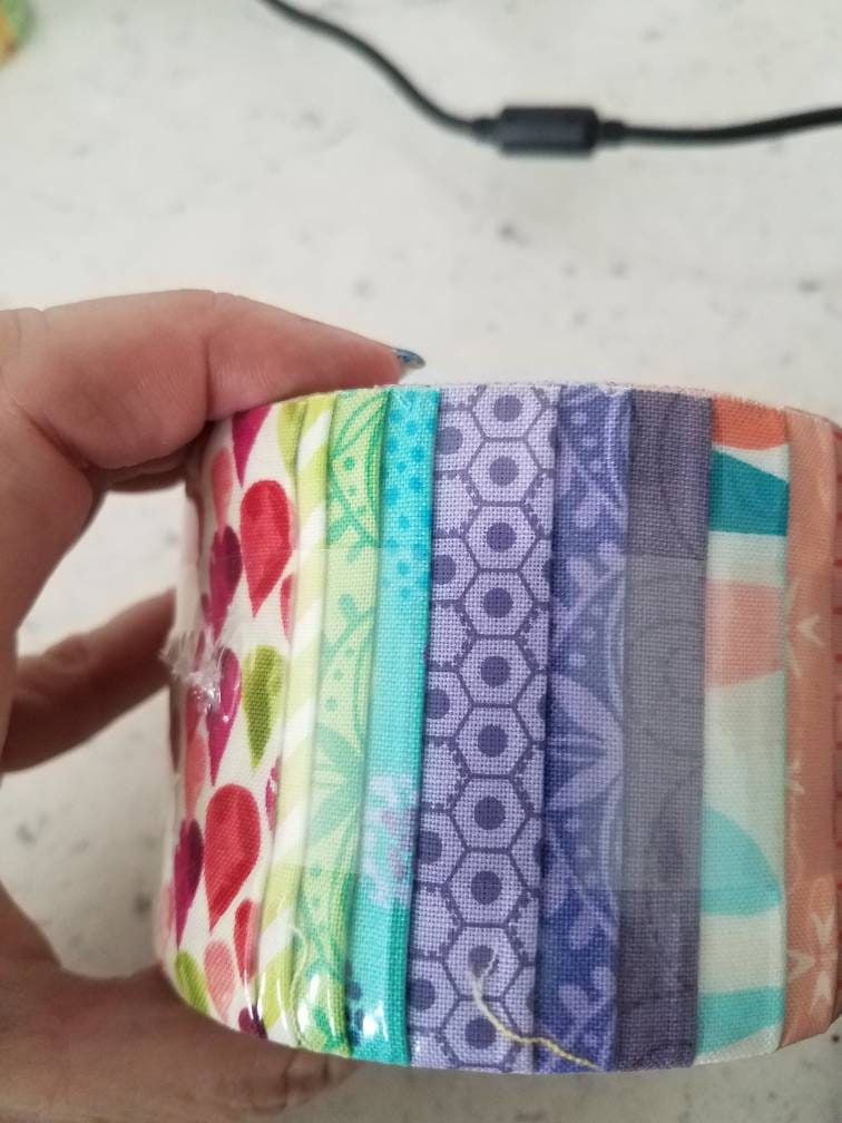 Spring Jelly Roll 20 2 1/2" Strips x 42" - Purple, Orange, Yellow, Melon, Teal - Moda - QT - Benartex - Limited Edition