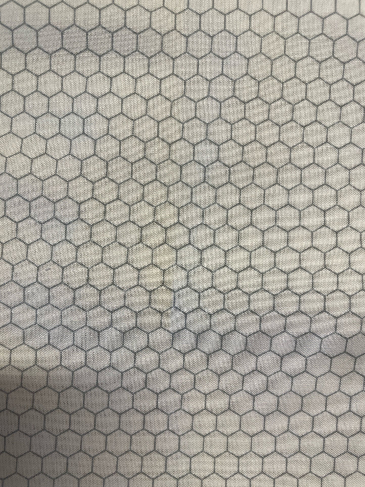 Honeycomb Light Grey on White Background - Northcott - Deborah Edwards - Sold by the 1/2 Yard - Cut from Bolt