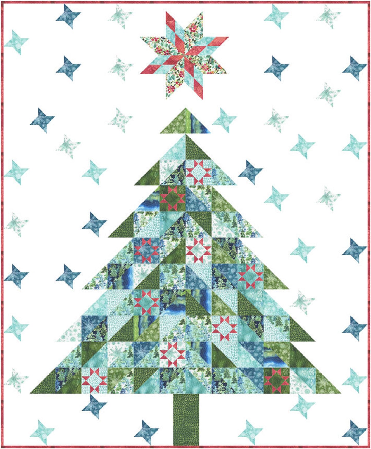 Flurries & Pines  Starflower Christmas  Create Joy  73 Halfx 89 1/4"