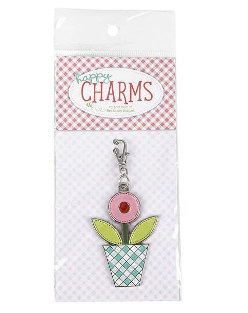 Gingham Garden Lori Holt  Enamel Happy Charm