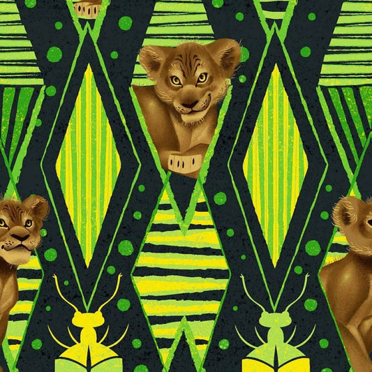 Lion King Cub Fabric Jungle Fun Springs Creative Disney - Priced By the 1/2 Yard