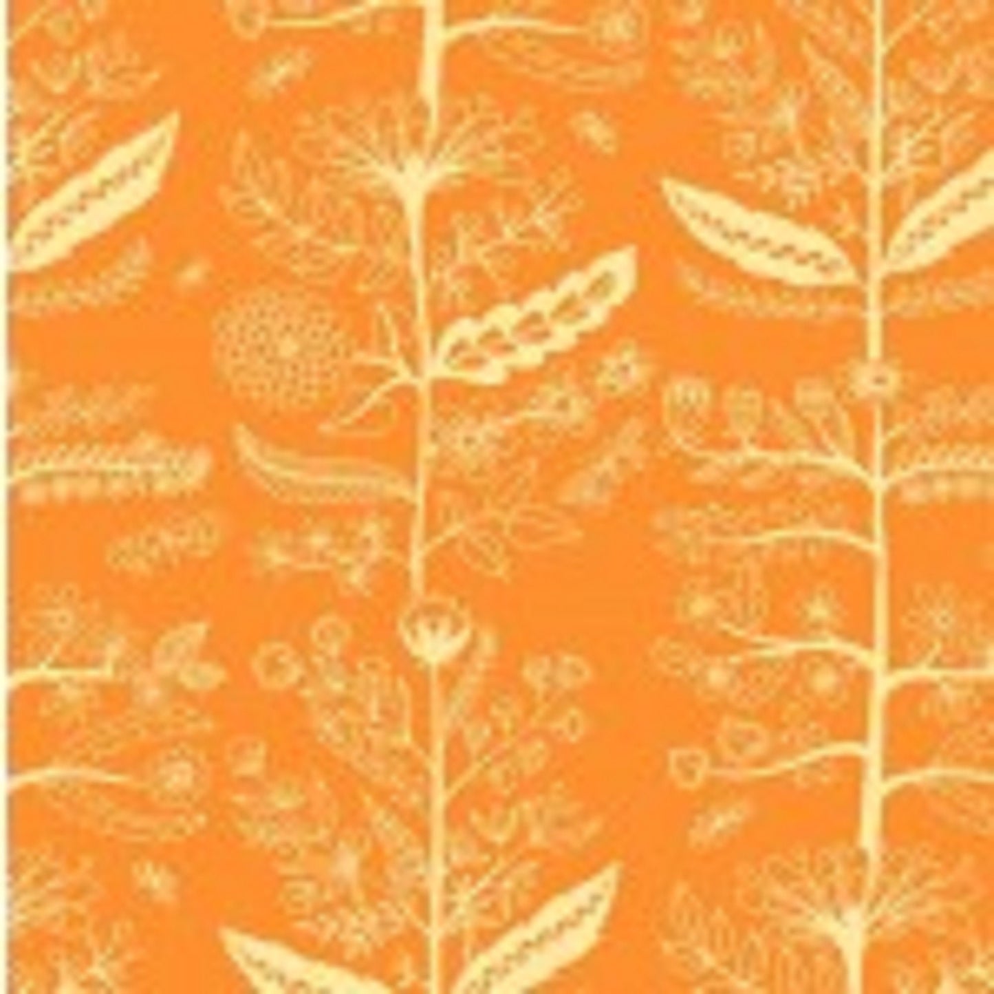 Michael Miller   Charmed  Floral   DC8675D on Orange Background   Priced by the Half yard   Cut off bolt in 1 piece