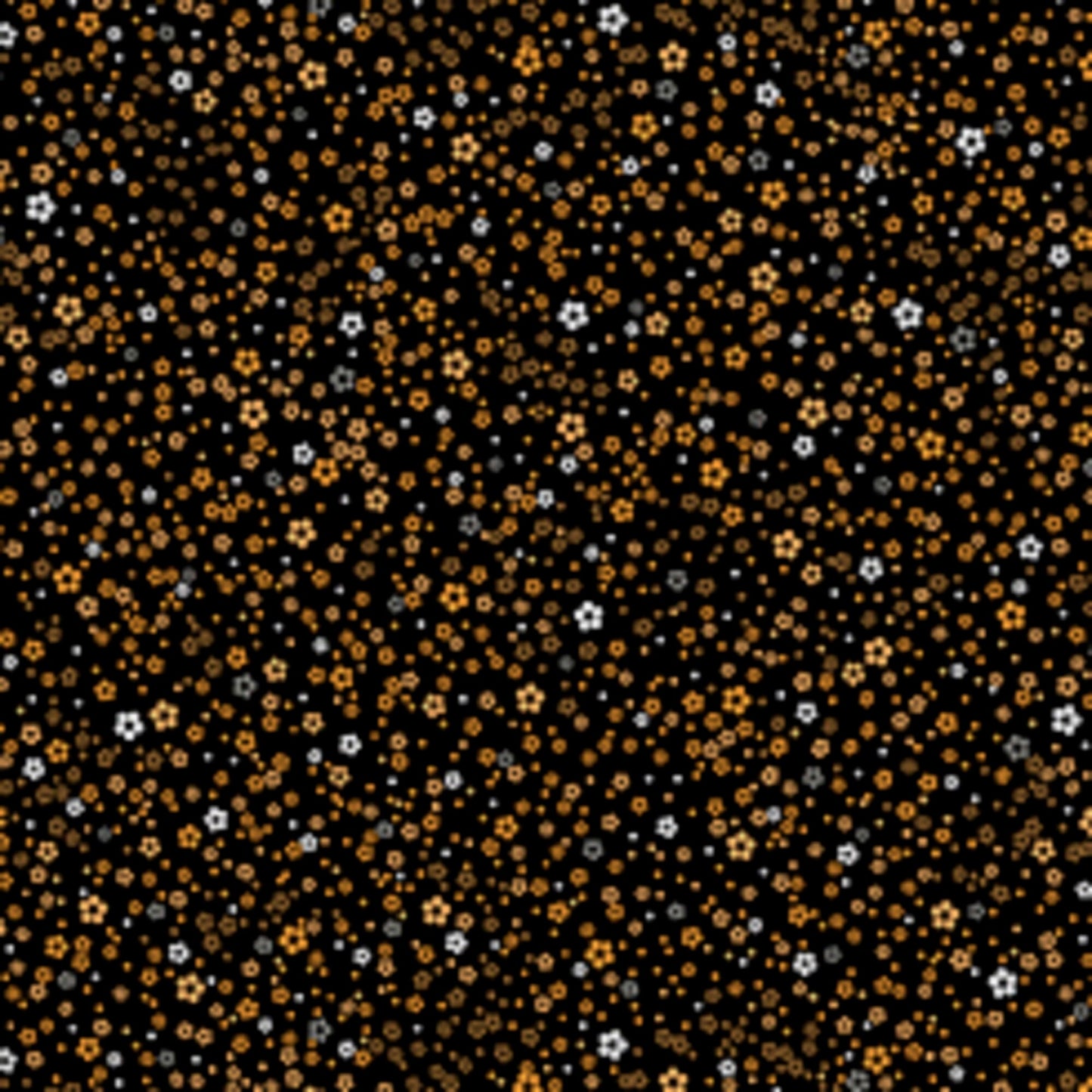QT Fabric - Whisper - Gold White Dots on Black - Priced by the 1/2 yard