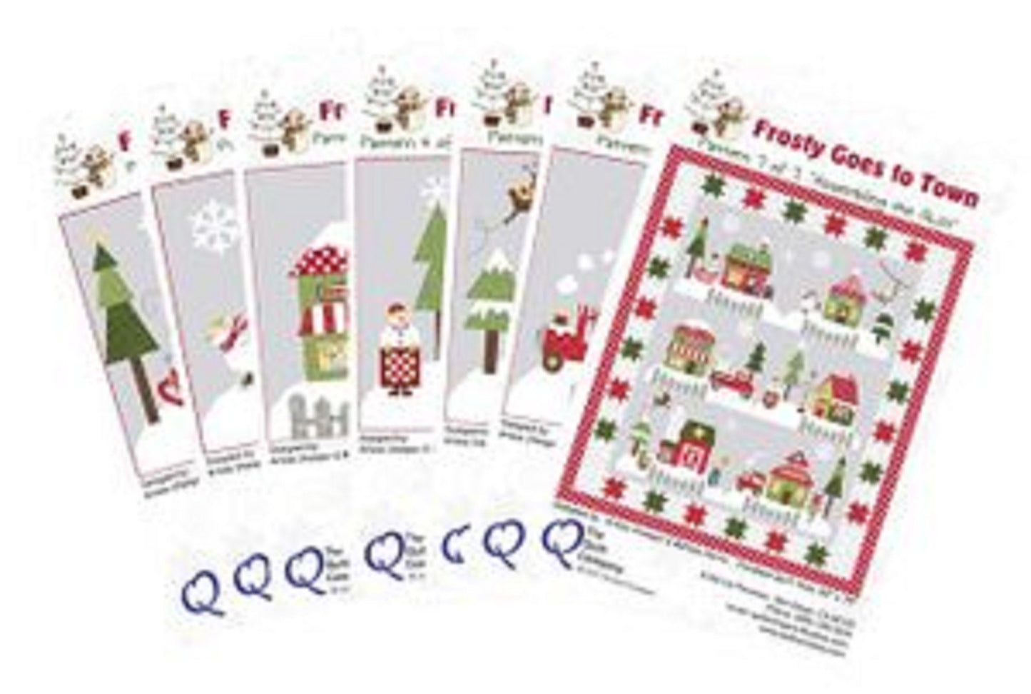 Frosty Goes to Town Laser Applique #5- Frosty's Reindeer Farm - Fabric & Pattern Block - FREE Ship