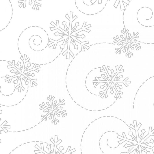 Kimberbell   Basic White   Maywood Studio   Snowflakes   By the Yard   8240 WW