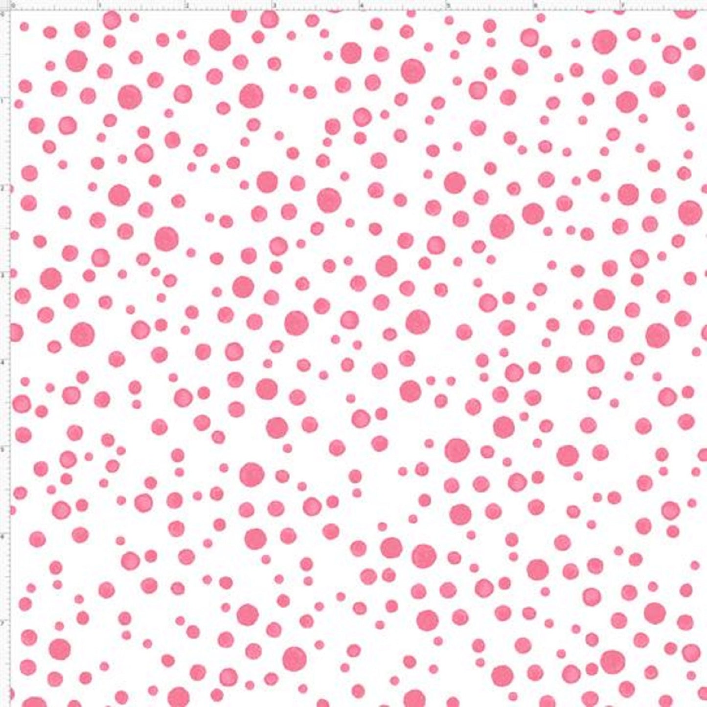 Loralie Balloon Dots Pink on White Background Fabric by Loralie Harris   Priced by the Half Yard   Cut from bolt in 1 continuous piece