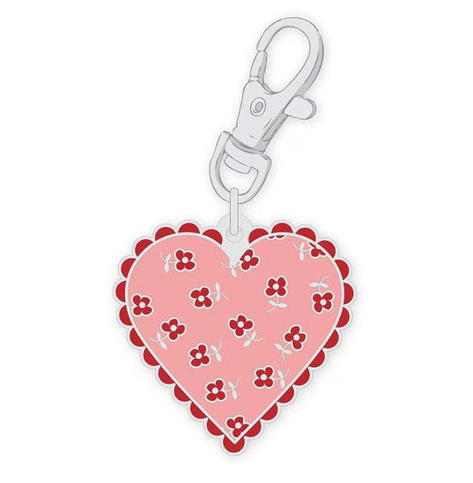 Lori Holt Bee Dots Heart Charm