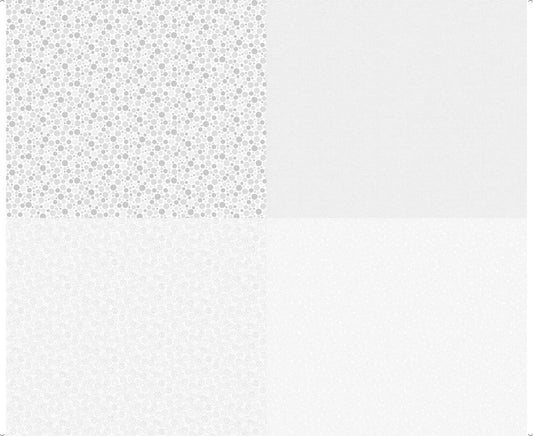 Mingle - 4 Prints per yard - White/Gray Dots Circles, Weave, Crossweave  - QT Fabric - Sold by the Yard - Perfect Backgrounds