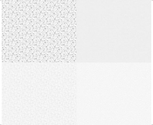 Mingle - 4 Prints per yard - White/Gray Dots Circles, Weave, Crossweave  - QT Fabric - Sold by the Yard - Perfect Backgrounds