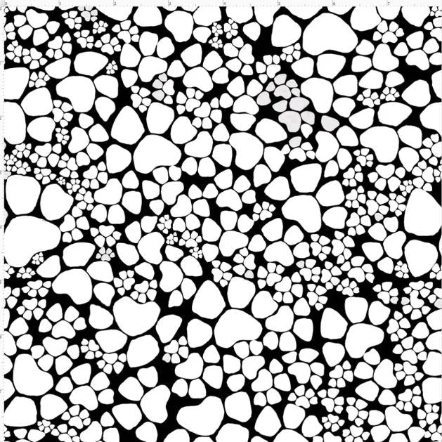 Loralie Black and White Pawskin Puppy Love  Fabric   By the Half yard   cut continuously