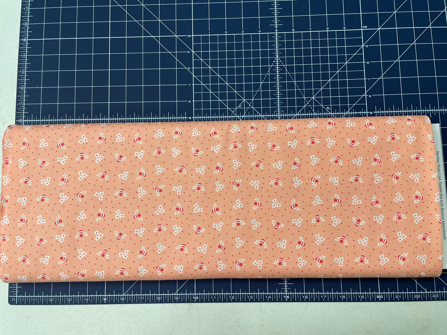 Corey Yoder - Sunwashed - Bees on Peach  - Moda Fabric - 29163-23 By the 1/2 Yard - cut continuously