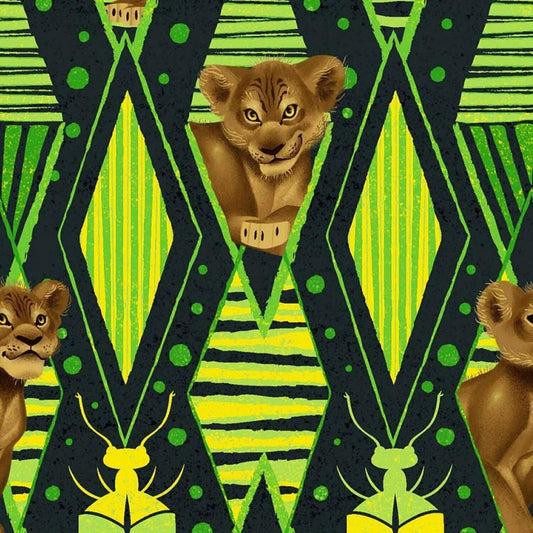 Lion King Cub Fabric Jungle Fun Springs Creative Disney   Priced By the Half Yard