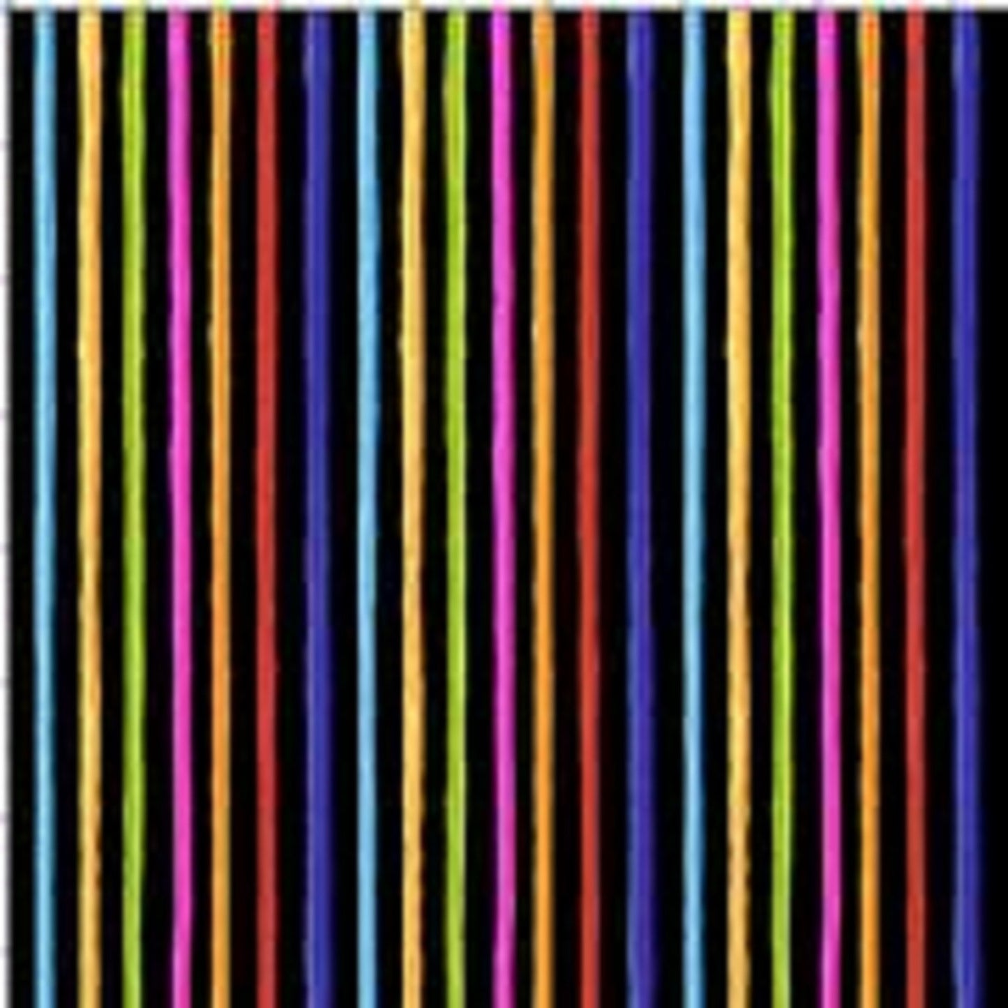 Loralie Vertical Happy Stripe Rainbow Stripes on Black Background Cotton Fabric   Priced By the Half Yard   Cut in 1 piece