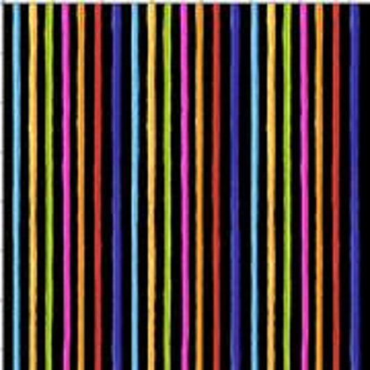 Loralie Vertical Happy Stripe Rainbow Stripes on Black Background Cotton Fabric   Priced By the Half Yard   Cut in 1 piece