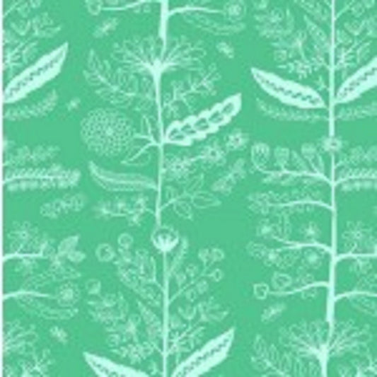 Michael Miller   Dandelion    Charmed  Floral   DC8675D Teal Colorway   Priced by the Half yard