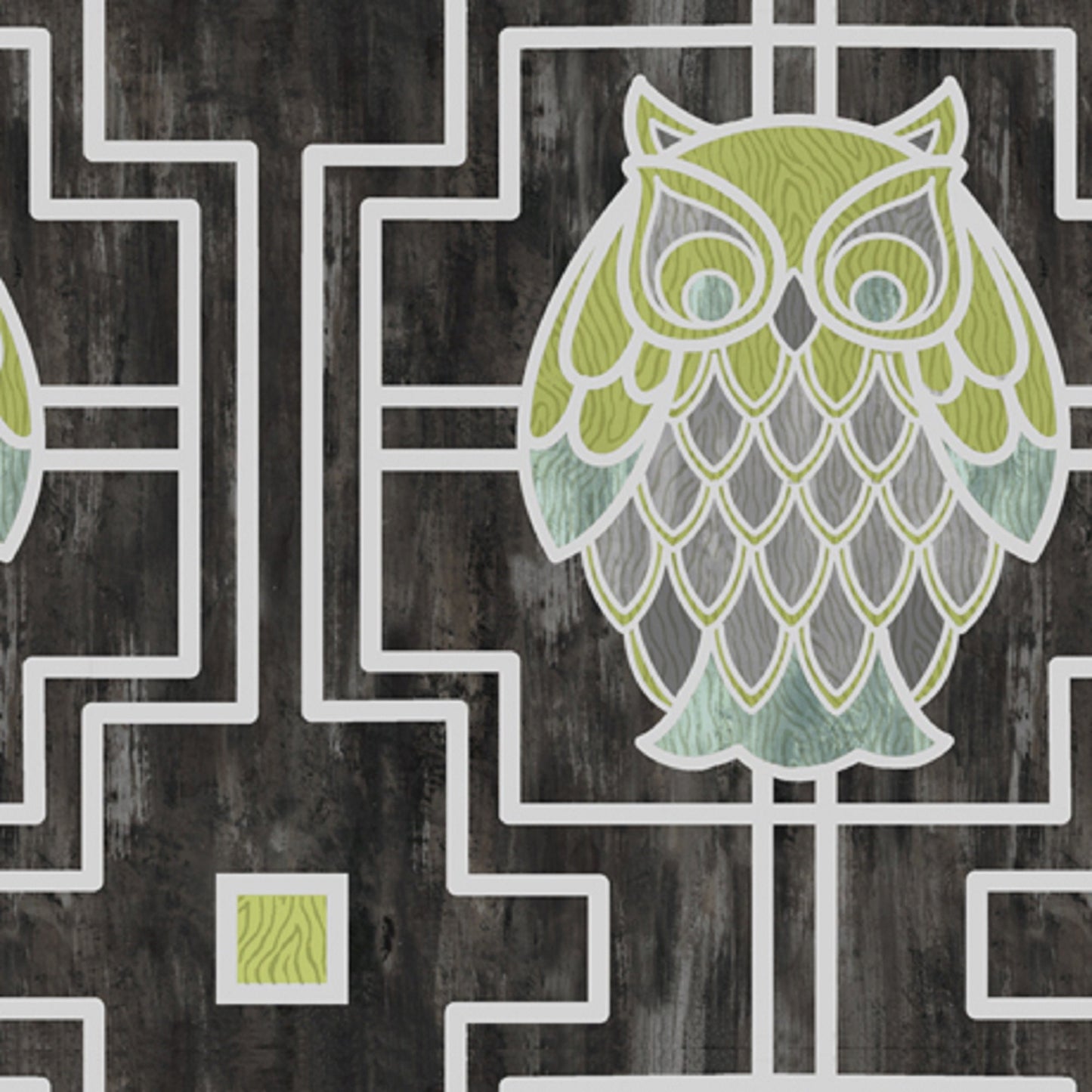 Nocturne Owl Trellis   28114 K Graphite Gray   QT Fabrics   Priced by the Half Yard   Cut continuously