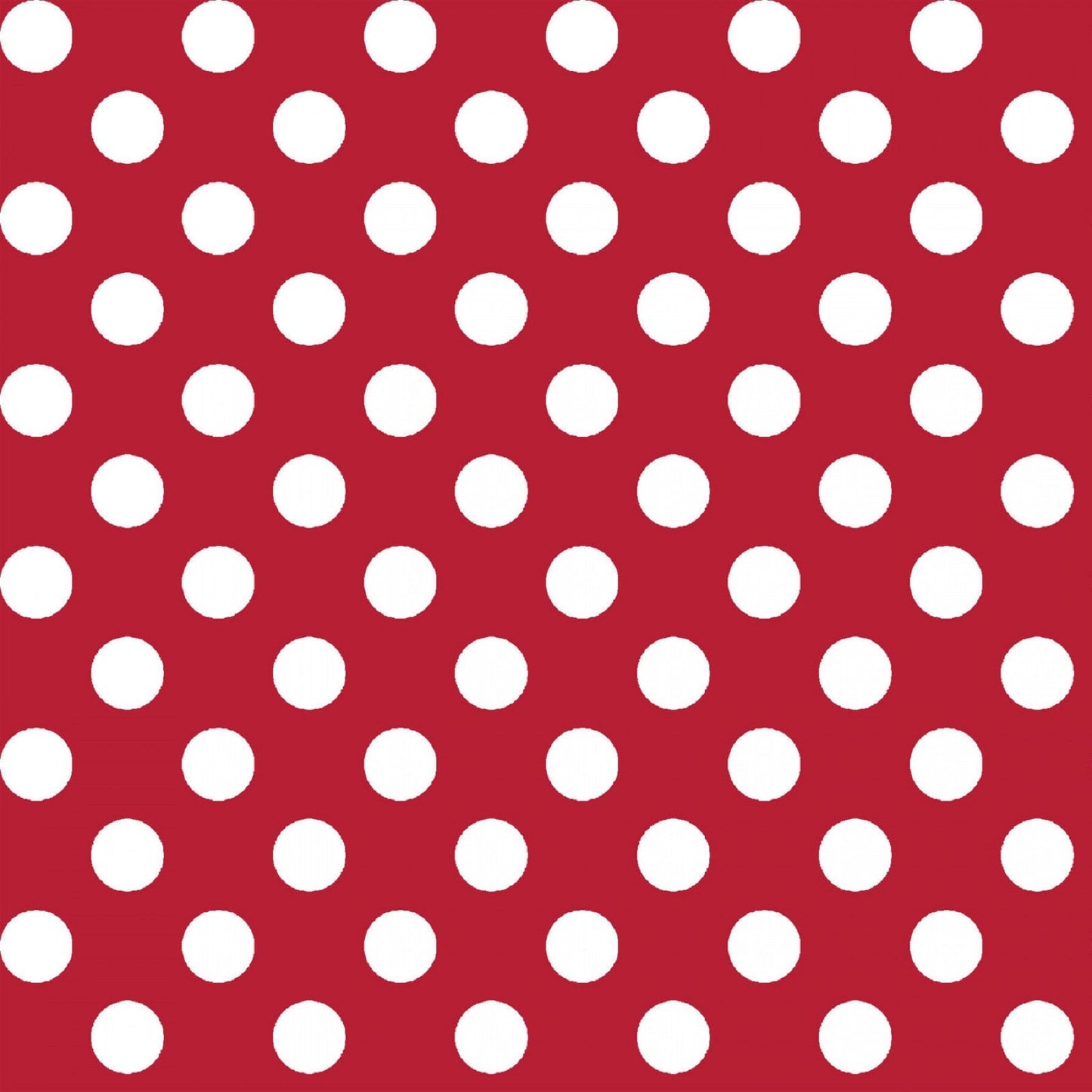 Kimberbell Large White Polka Dots on Red   Basics Fabric   Maywood Studios   Priced by the Half Yard   Cut in 1 continuous piece