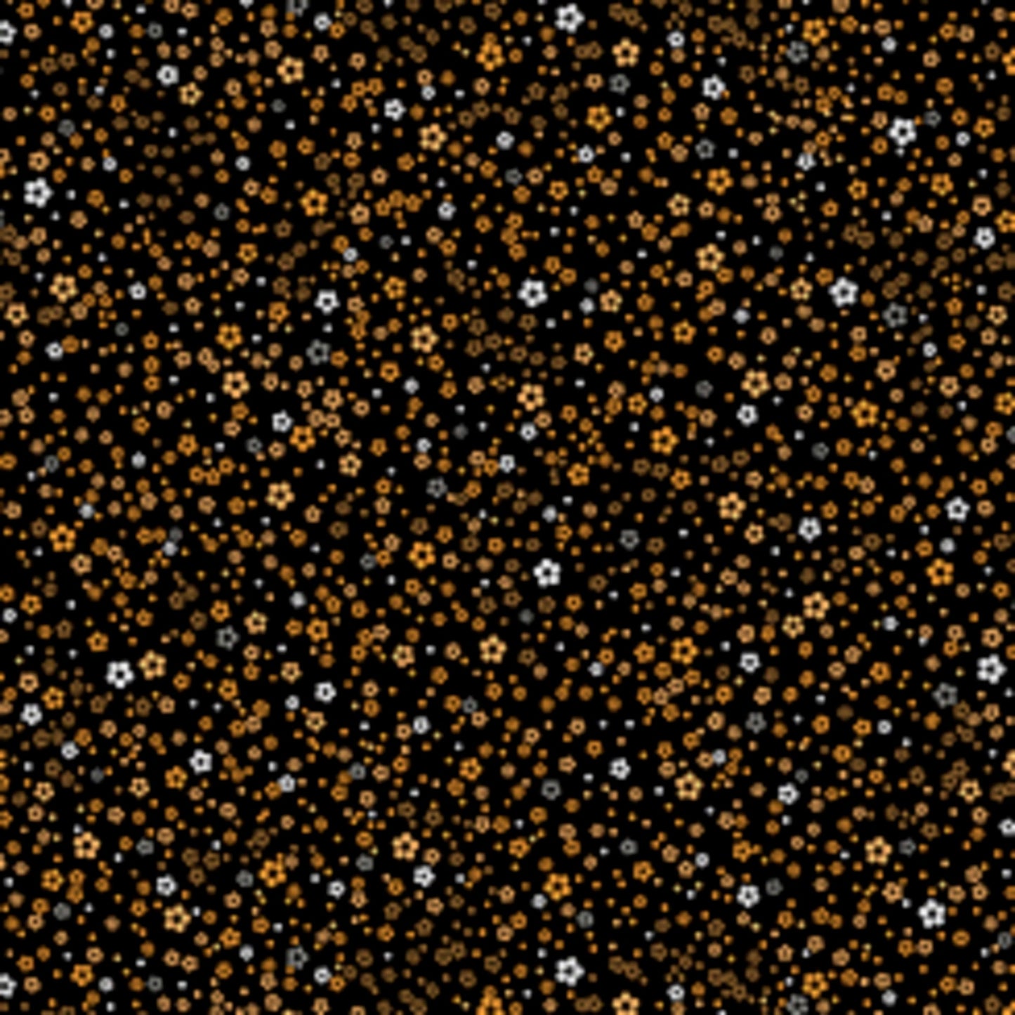 QT Fabric   Whisper   Gold White Dots on Black   Priced by the Half yard