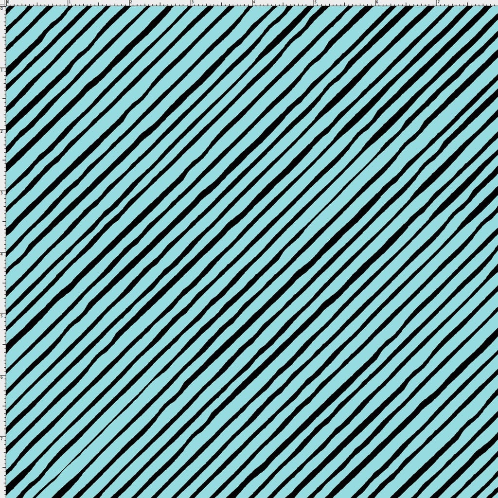 Loralie Designs   Sorta Stripe Bias Turquoise Black   692191   Priced by the Half yard