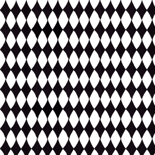Loralie Designs   Black & White Diamond   692362   Priced by the Half yard
